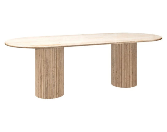 Oval Fluted Dining Table