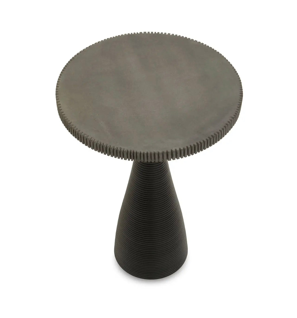 Black Stone End Table