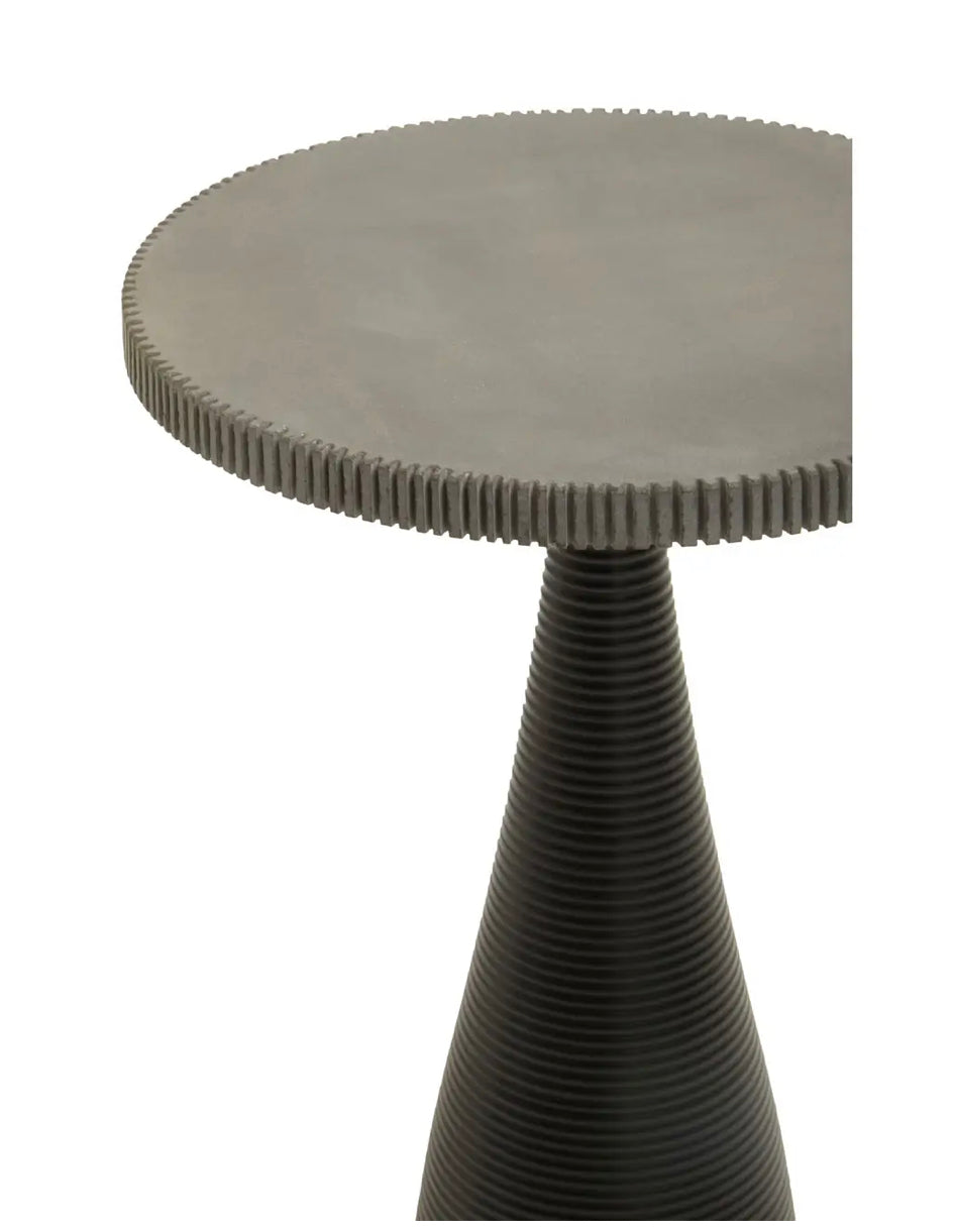 Black Stone End Table