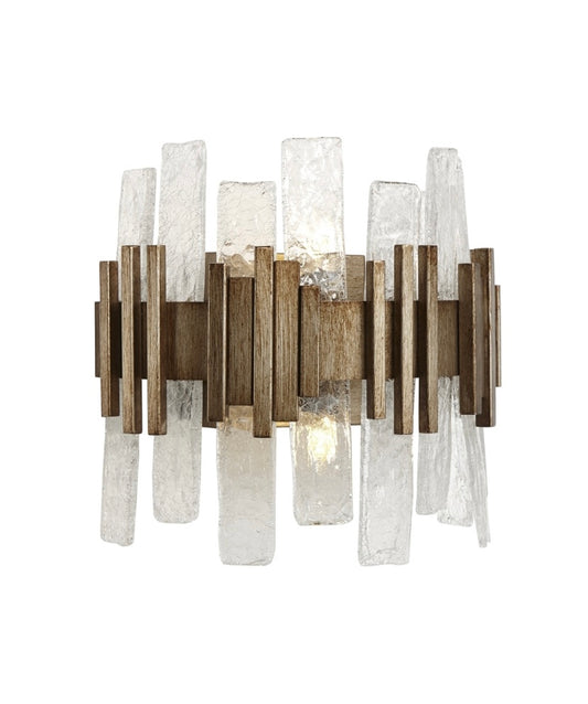 Bronze And Glass Wall Lamp