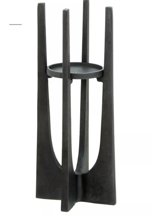 Gunmetal Grey Small Candle Holder