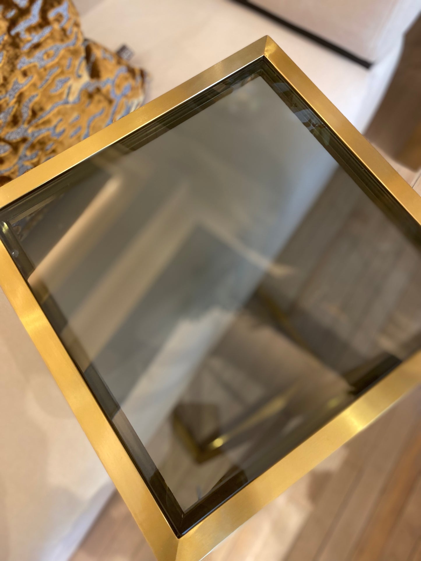 Brushed Gold Sofa Table