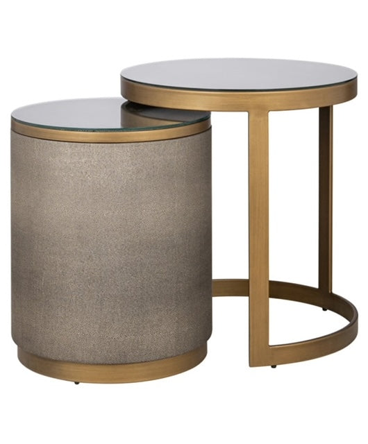 Shagreen set of 2 Side/end tables