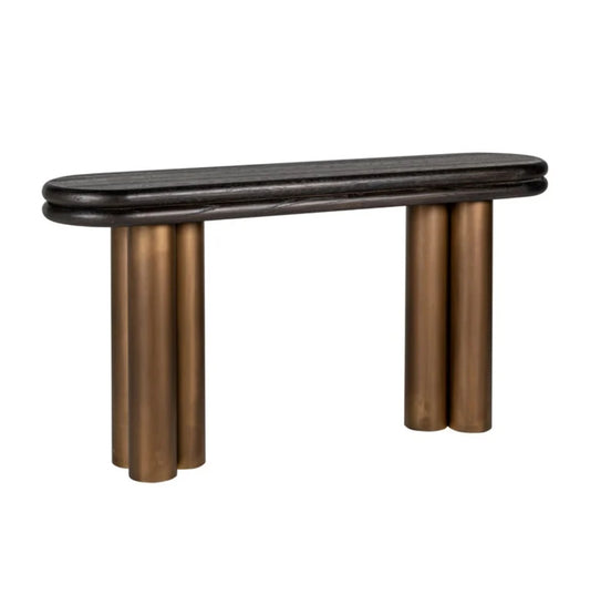 Macron Black Rustic Console table