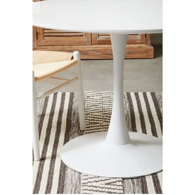 Large Round White Dining table