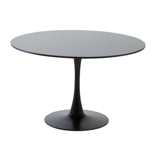 Round Black large dining table