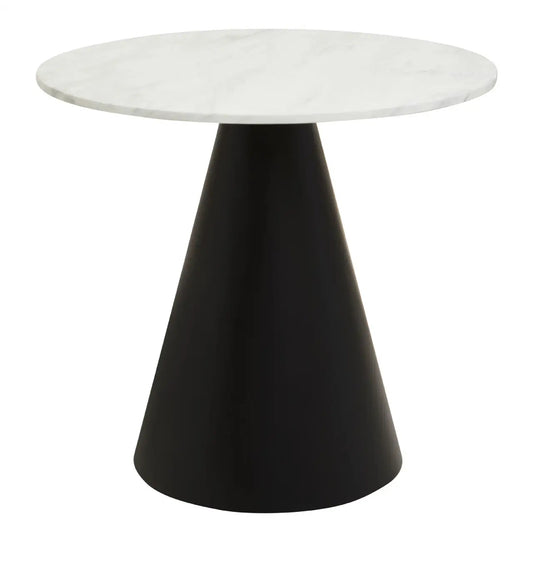 Round White Marble Top Dining table