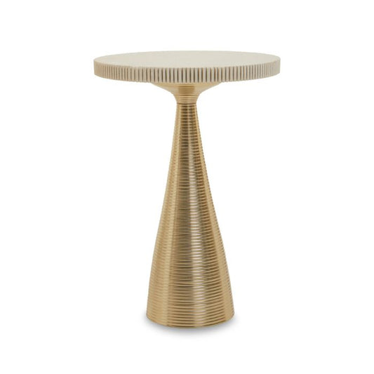 Stone & Gold Side Table