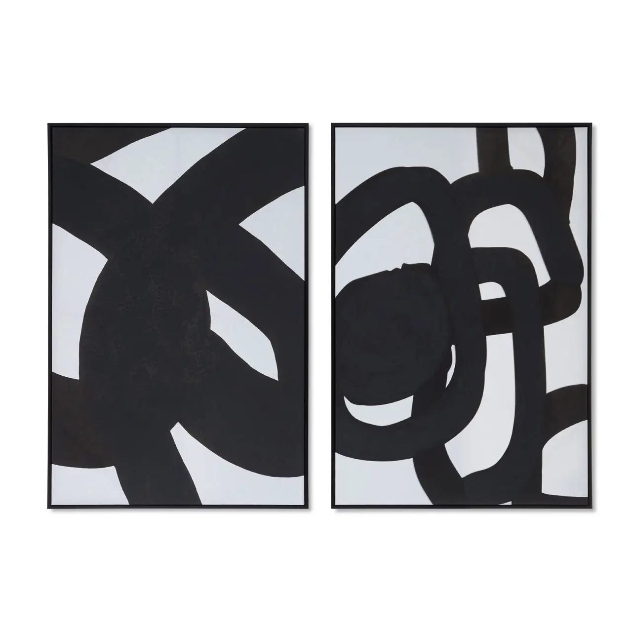 Black & White Abstract Prints (Set of 2)