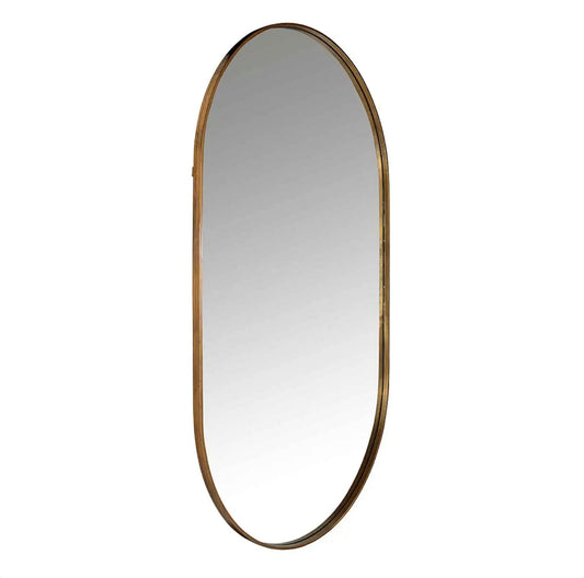 Gold Oval Wall Mirror