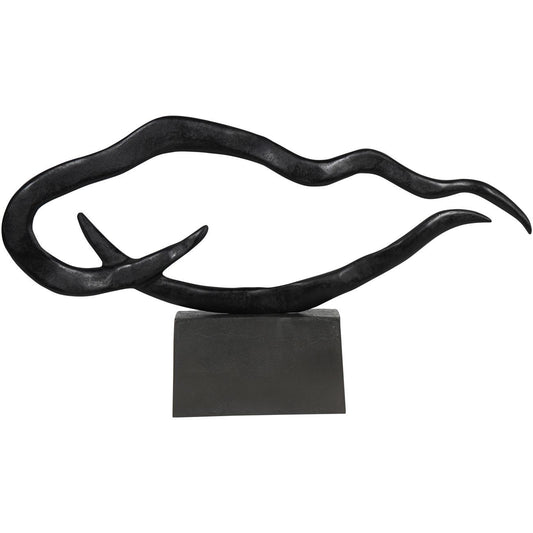 Large Black Abstract Sculpture