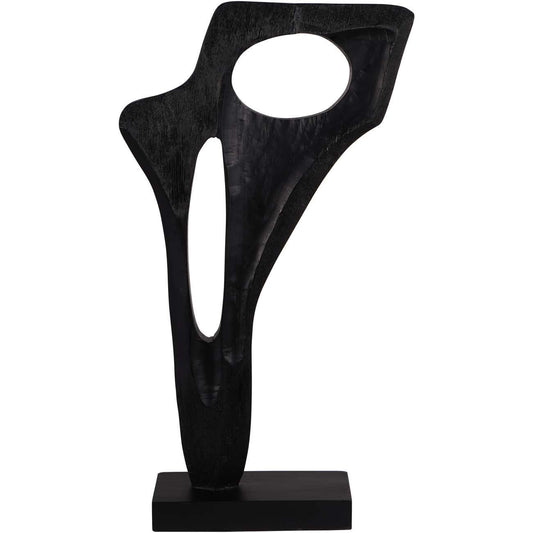 Black Wooden Sculpture Large