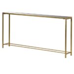 Gold mirrored console table