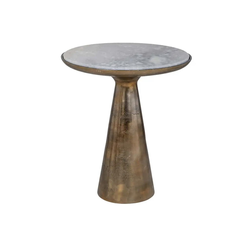 Brushed Gold end table 38cm - Viano Interiors