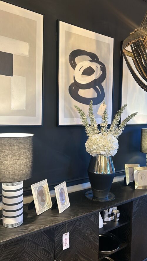 Set of 3 Grey & Black Abstract Prints - Image 3