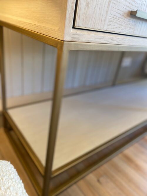 Gold Trim Wooden Console - Image 5