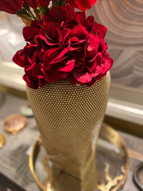 Gold Beaded Vase - Image 2