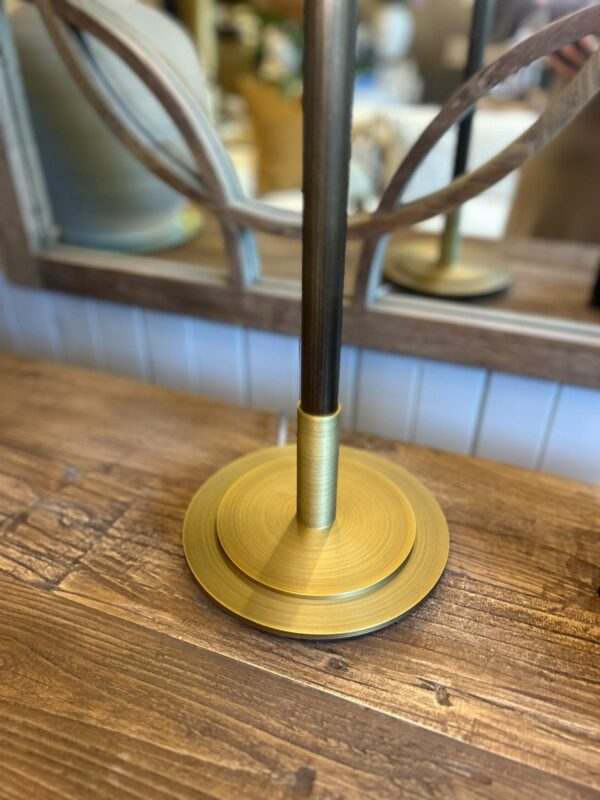 Tall Antique Brass Table Lamp - Image 3