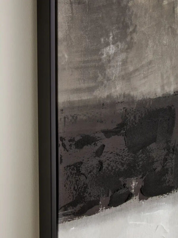 Monochrome Textured Canvas Wall Art - Image 3