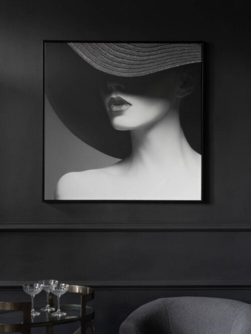 Lady in Hat Framed Canvas - Image 2