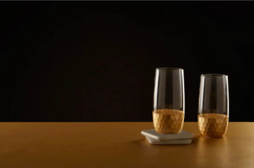 Honeycomb High Ball Glasses (set of 4) - Image 3