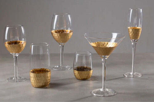 Honeycomb High Ball Glasses (set of 4) - Image 2