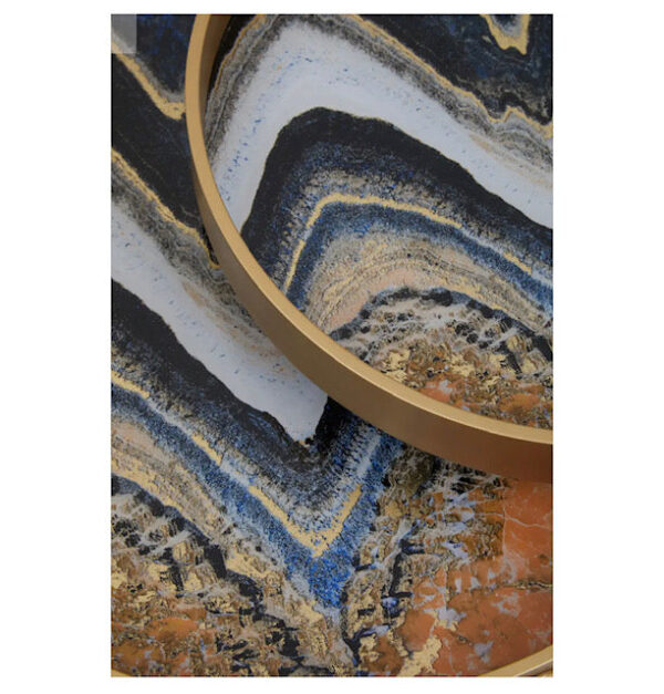 Orange Abstract set of 2 Trays - Image 4