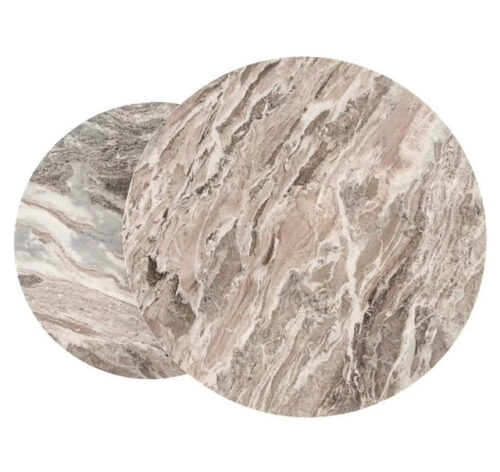 Nest of 2 Marble Top Coffee Table Set - Image 2
