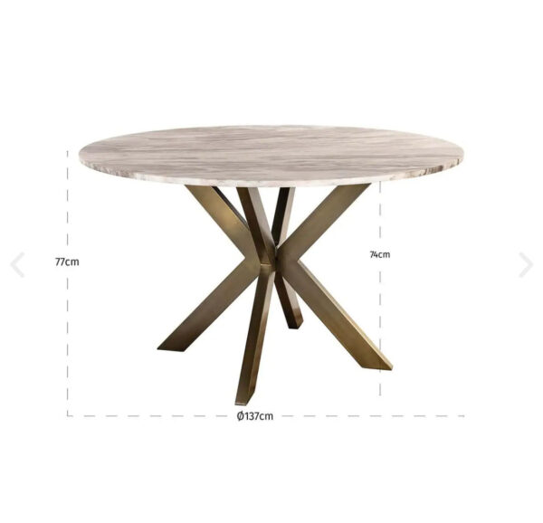 Bott Round Marble Top Dining Table 140 - Image 2