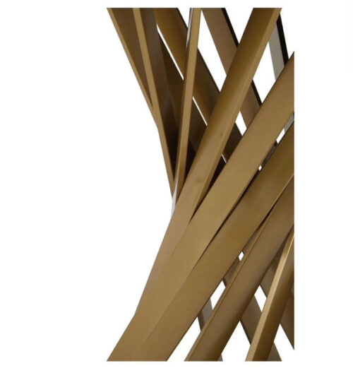 Zio Black Glass Gold Base Dining Table - Image 5