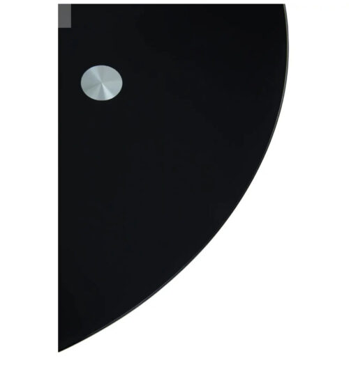 Zio Black Glass Gold Base Dining Table - Image 3