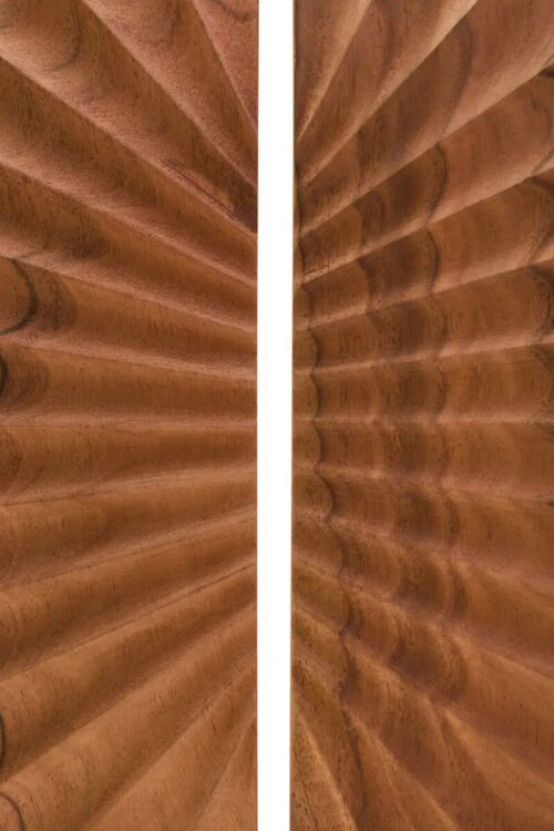 Natural Wood Sculpture With Travertine Base - Image 3