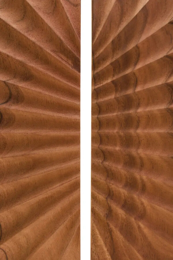 Natural Wood Sculpture With Travertine Base - Image 3