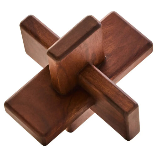 Brown Wood Sculpture - Image 3