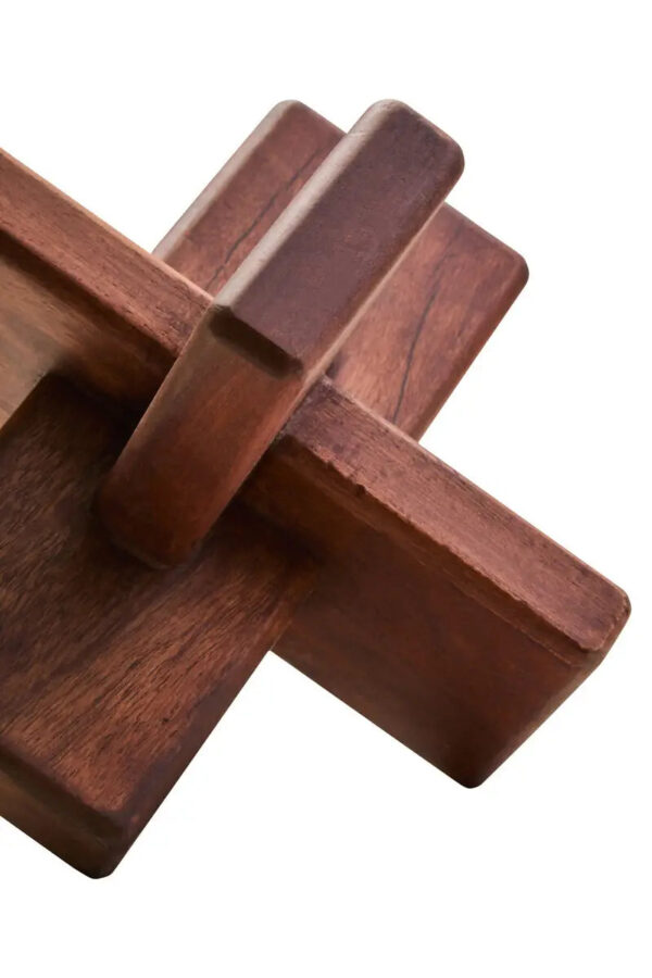 Brown Wood Sculpture - Image 4