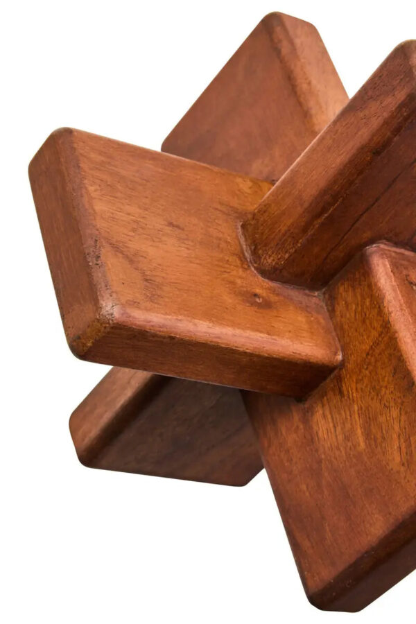 Brown Wood Sculpture - Image 2
