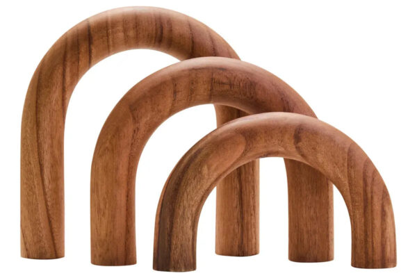 Natural Wood Arch Sculpture - Image 2