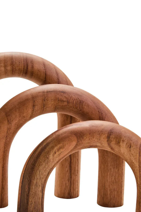Natural Wood Arch Sculpture - Image 3