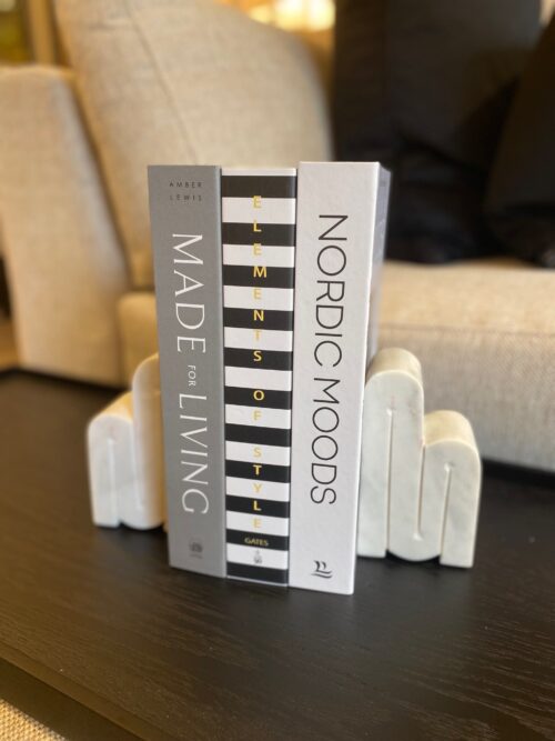 White Marble Book Ends - Image 2