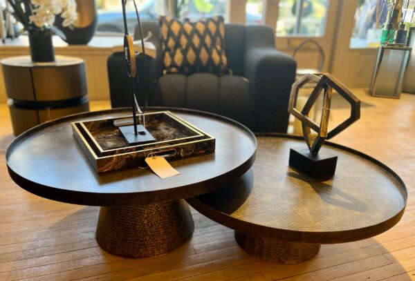 Hammered Coffee Tables - Set of 2 - Image 4