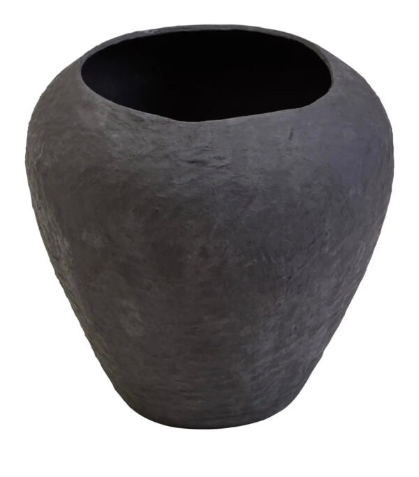 Cotton Mache Large Black Planter