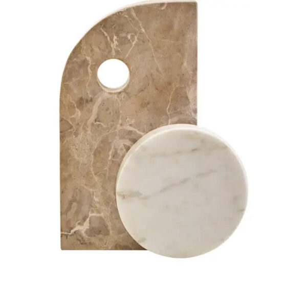 Chocolate And White Marble Sculpture - Image 2
