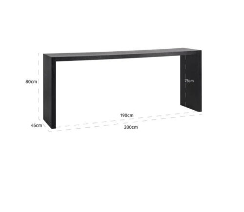 Black Wood Console - Image 3