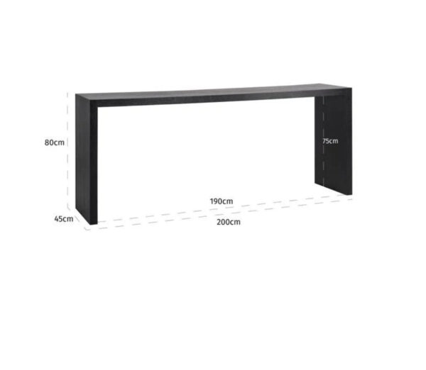 Black Wood Console - Image 3
