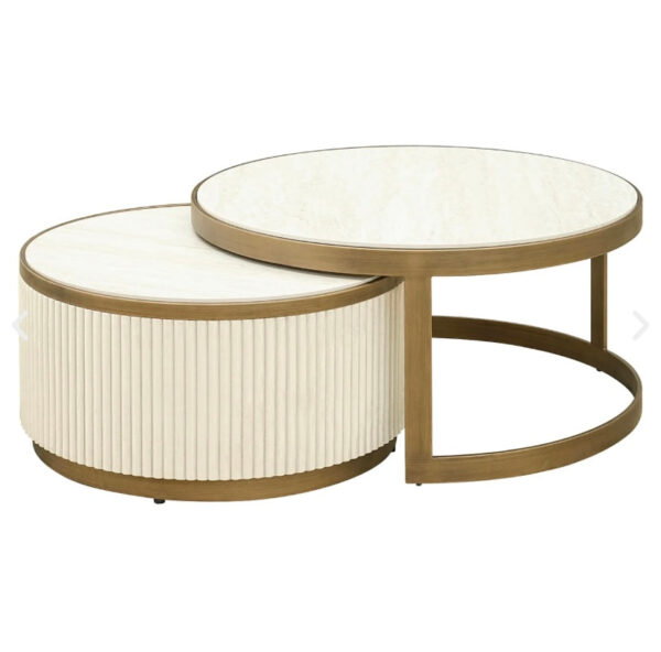 Cream & Gold Coffee Table
