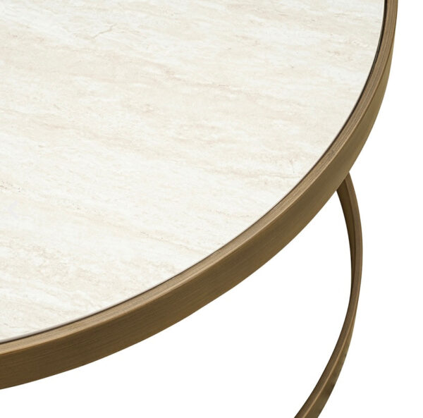 Cream & Gold Coffee Table - Image 2