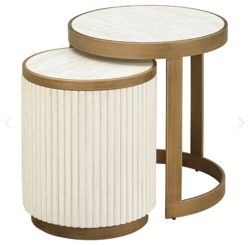 Cream & Gold Side Table
