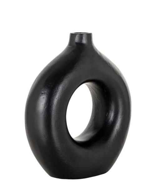Black Circular Vase