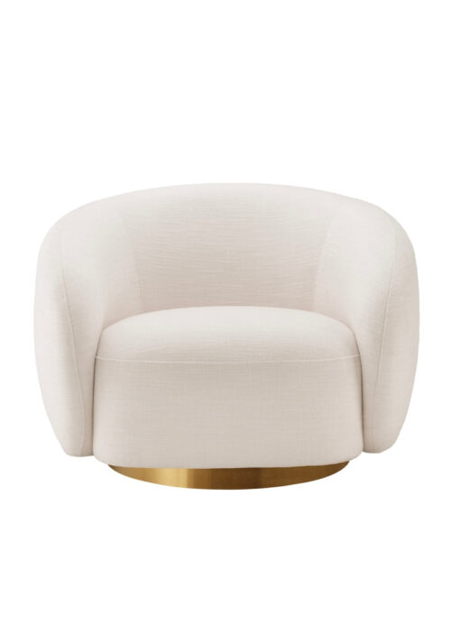 Cream Swivel Chair - Image 2