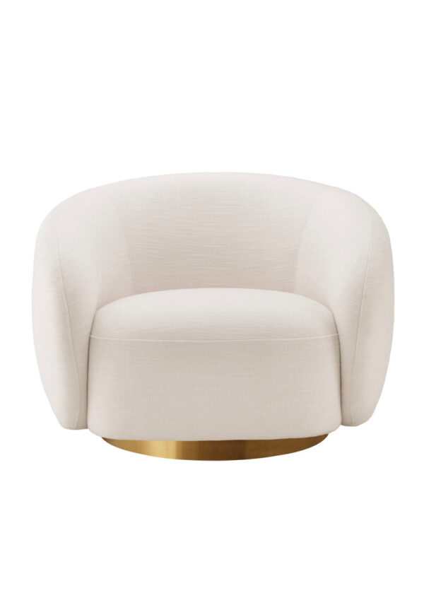 Cream Swivel Chair - Image 2